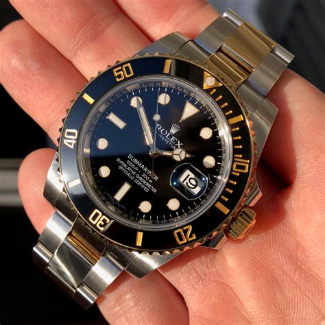 rolex submariner two tone on wrist|is rolex submariner worth it.